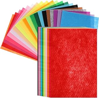ABOOFAN 20 Pcs Felt Sheets for Crafts Soft and Comfortable Felt Fabric Assorted Colors Non-Woven for DIY Projects and Packaging Materials Suitable for Adults and Random Color