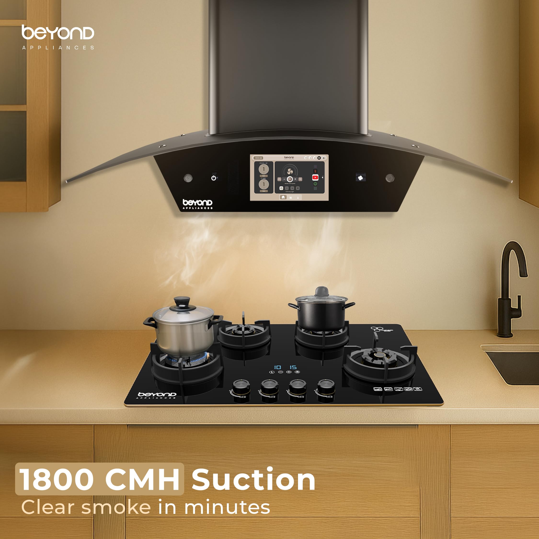 Beyond Appliances Asteria Chimney - 1800 CMH, Filterless -5