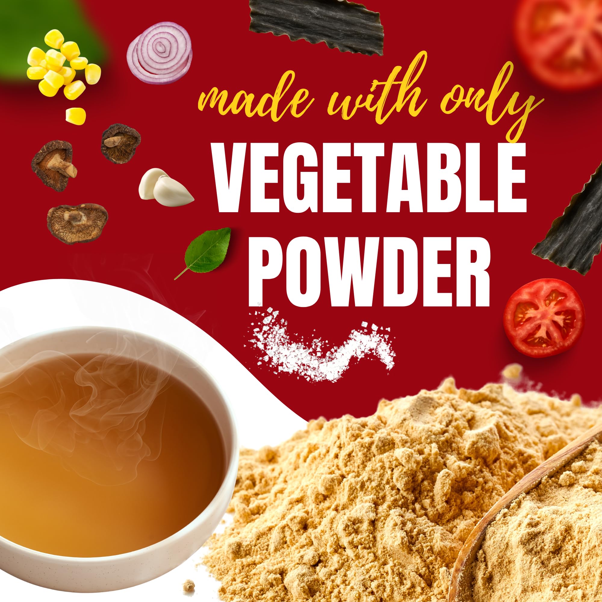 Instant Umami Broth Powder Aging Care 4.23oz (120g) by Aki Foods Japan – Natural Kombu & Vegetable Broth | No MSG, No Artificial Additives, Plant-Based Soup Stock | Product of Japan