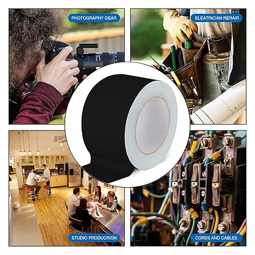 Miniatura 6 de Cinta de goma de alta calidad de 1 pulgada 2 pulgadas 3 pulgadas 30 yardas no reflectante cinta de goma no reflectante cinta de desgarro de mano