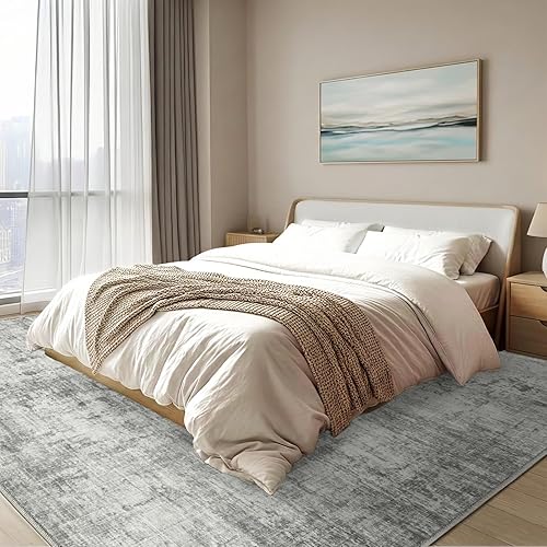 Miniatura 14 de Alfombra de área lavable de 5 x 7 pies para sala de estar, alfombra grande abstracta para comedor, dormitorio, alfombra antideslizante de 5 x 7