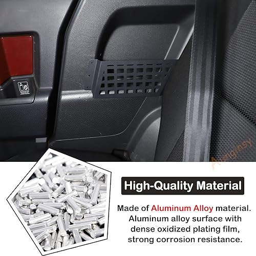 Miniatura 3 de Aunginsy Caja de bolsillos de almacenamiento para puerta trasera compatible con Toyota FJ Cruiser 2007-2023 de aluminio para puerta trasera, bolsa