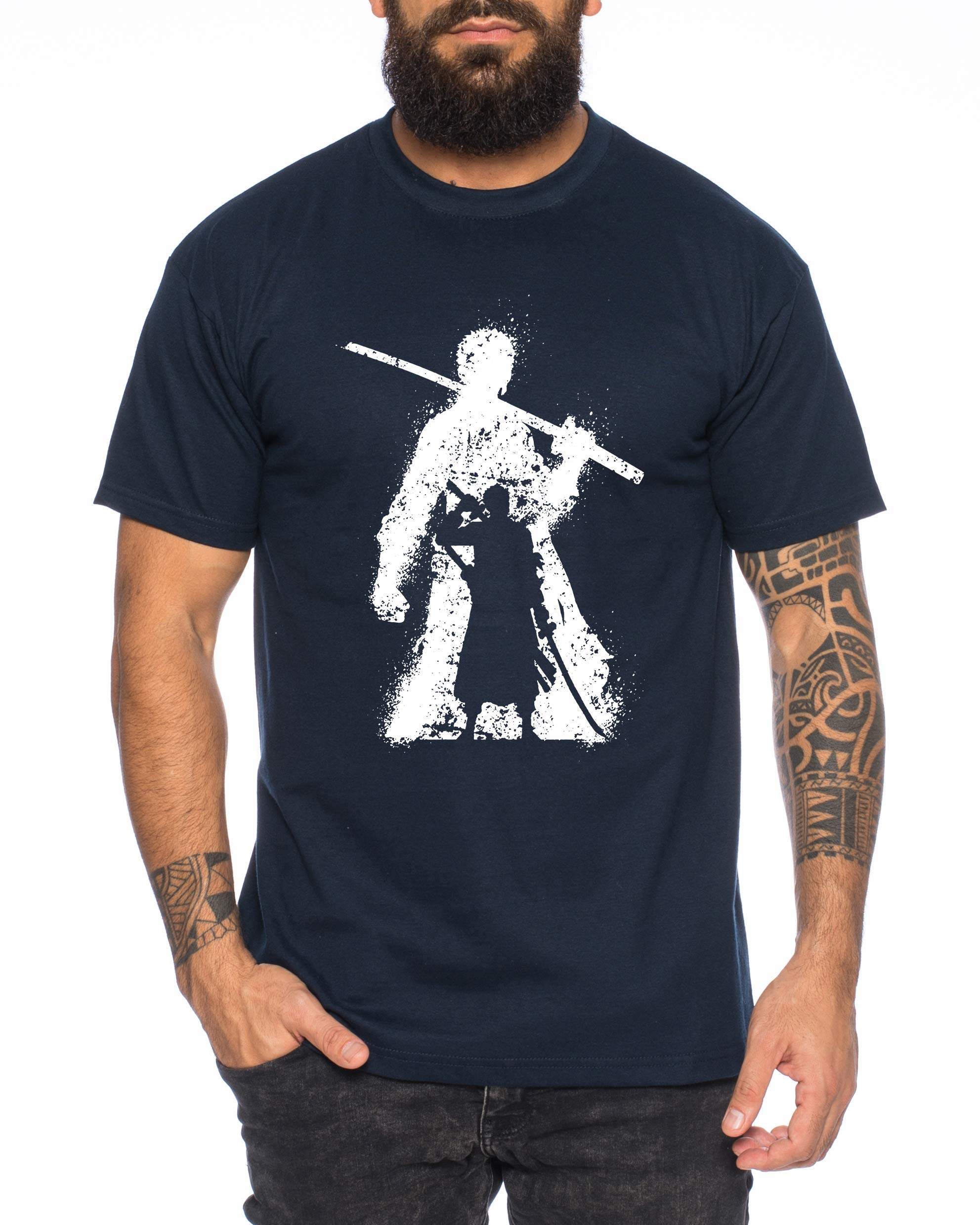 Tee Kiki Zoro Bruch One Manga Maglietta Luffy da Uomo Anime Piece