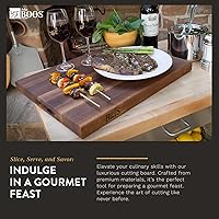Vista 4 de John Boos Block BBQBD Tabla para picar reversible, madera de arce, veta visible, con ranura para líquidos, Walnut