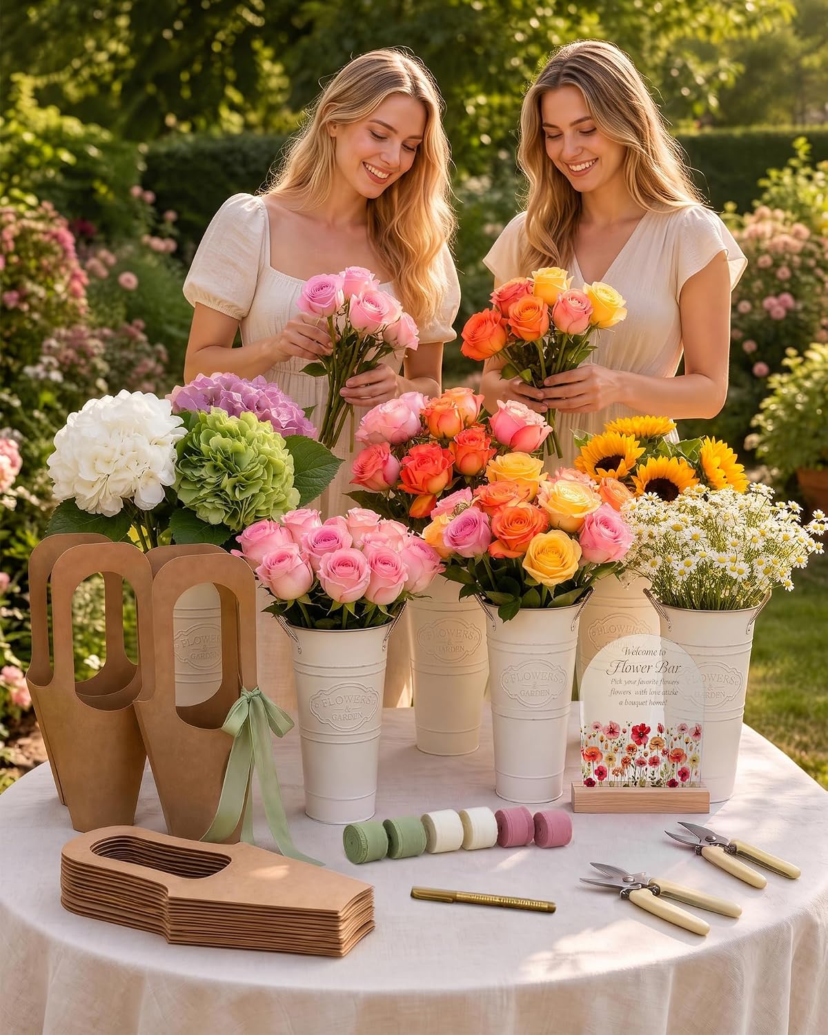 Flower Bar Supplies – 46 Pcs Flower Bar Kit for Wedding Bridal Shower