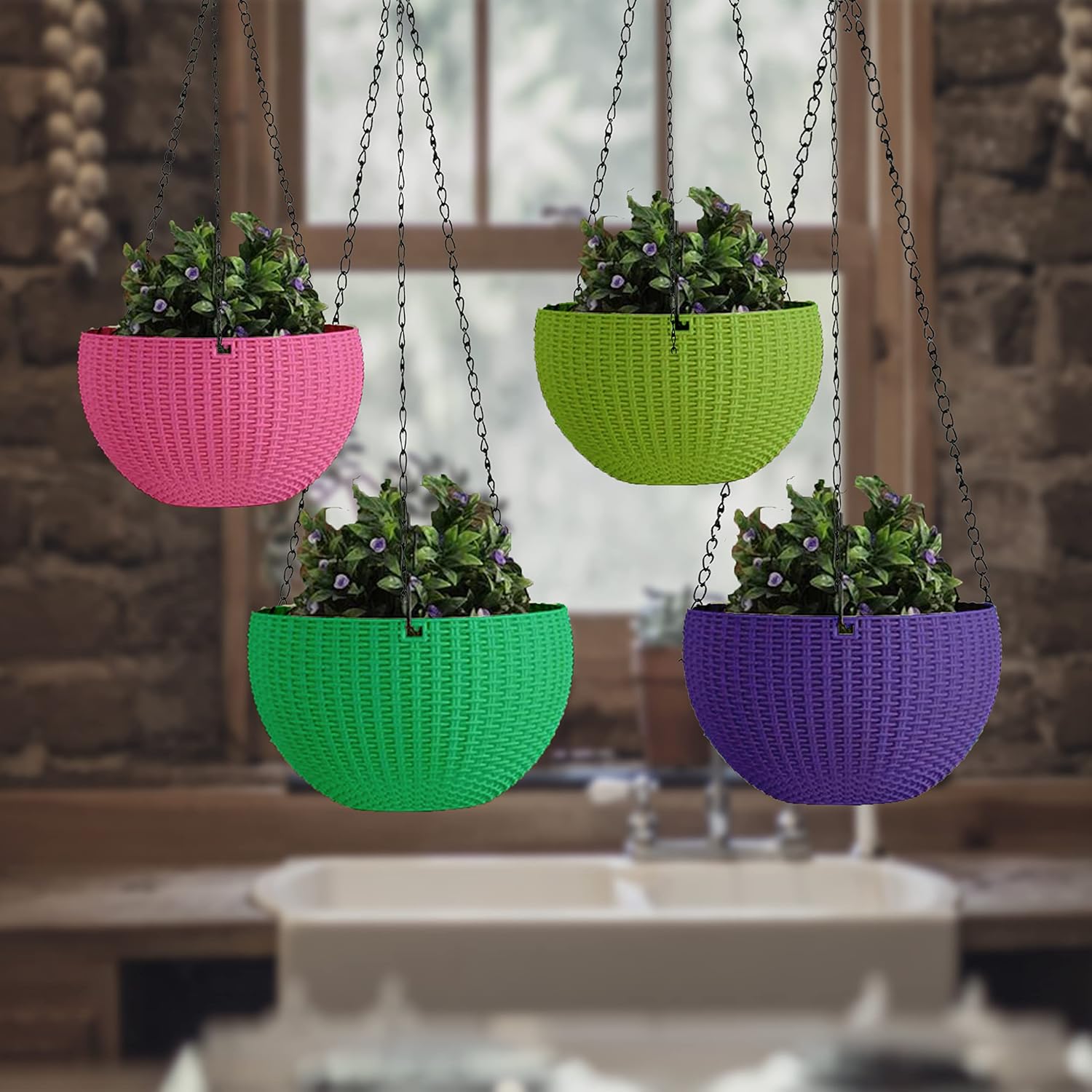 heliland Wall Hanging pots Hanging Flower pots for Balcony Hanging pots