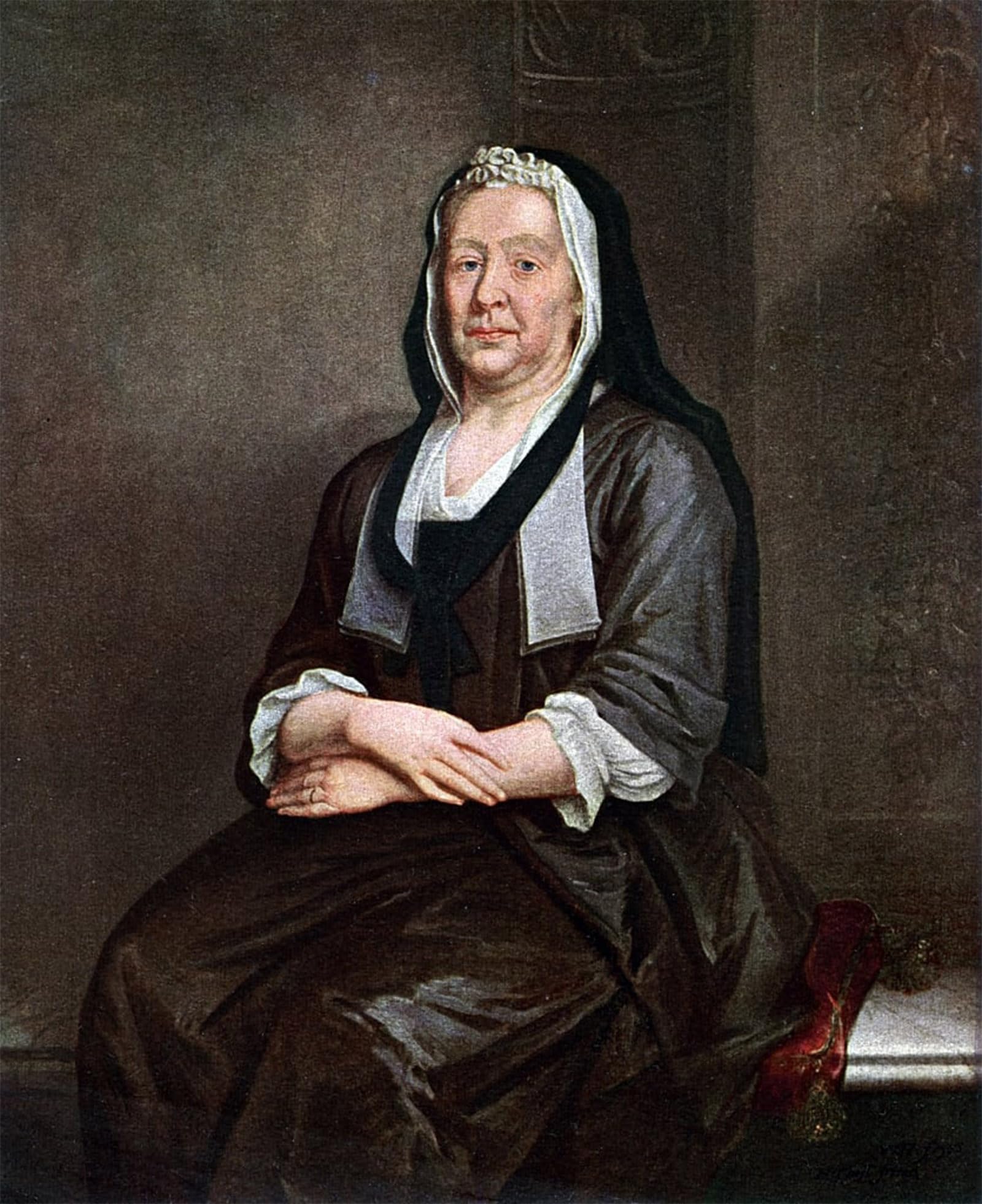 POSTERIIk Famous Modern Artwork Art Mural Mrs Richard Hogarth the Artists Mother by William Hogarth Oil Paintings Pictures for Home Decor 60x90cm