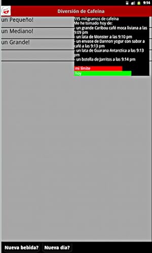 Caffeine Monitor for Adults (in Spanish)