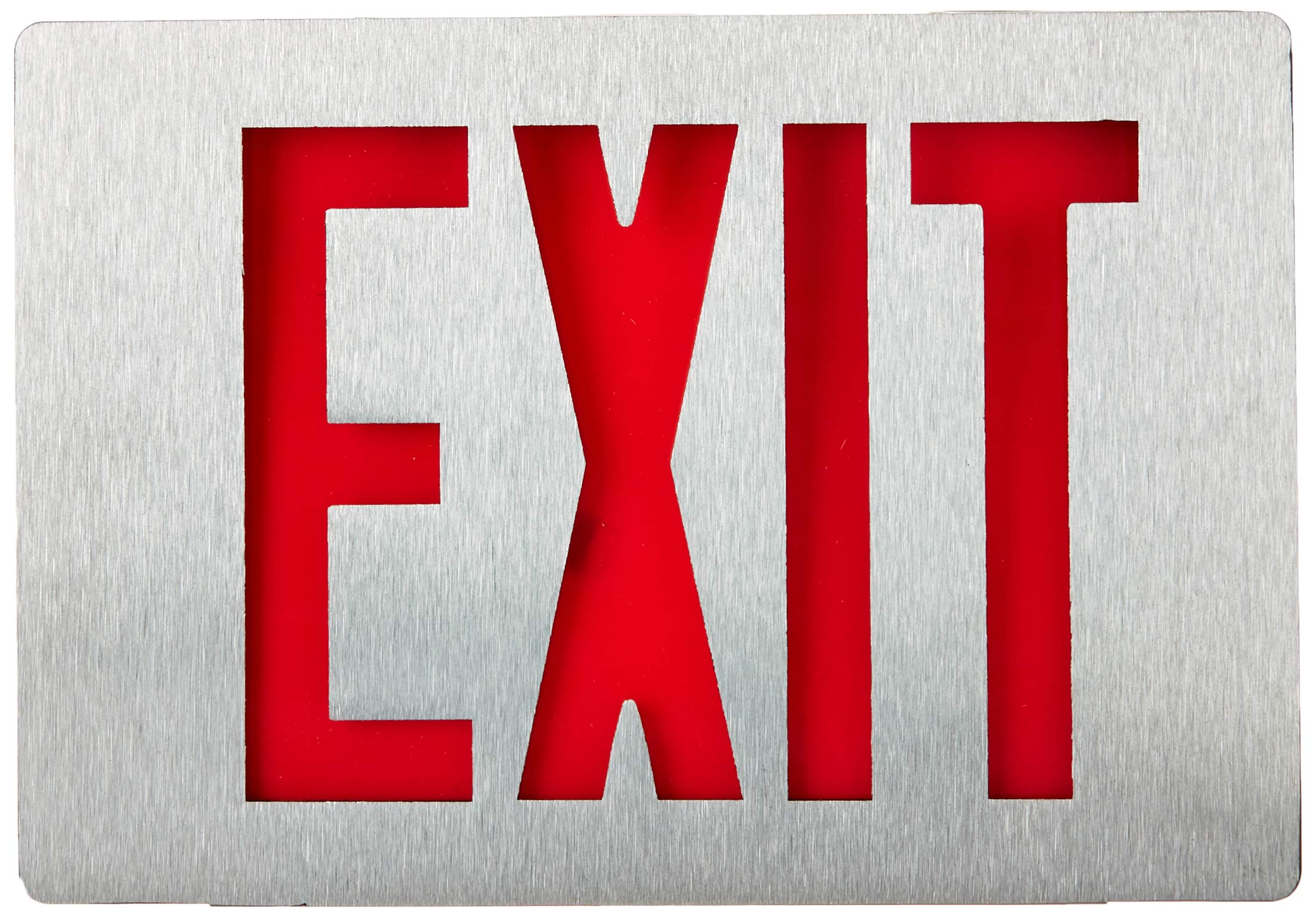 Lithonia Lighting LE S 2 R LED Exit Sign, 2 watts, Silver