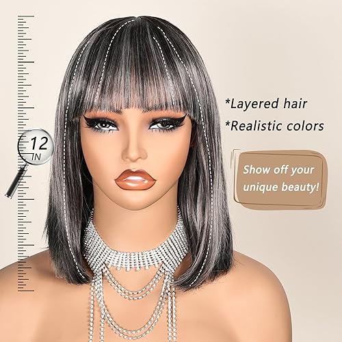 Miniatura 9 de X-TRESS Pelucas de jengibre con flequillo de 20 pulgadas, pelucas sintéticas naturales rizadas con flequillo naranja para mujeres negras, pelucas de