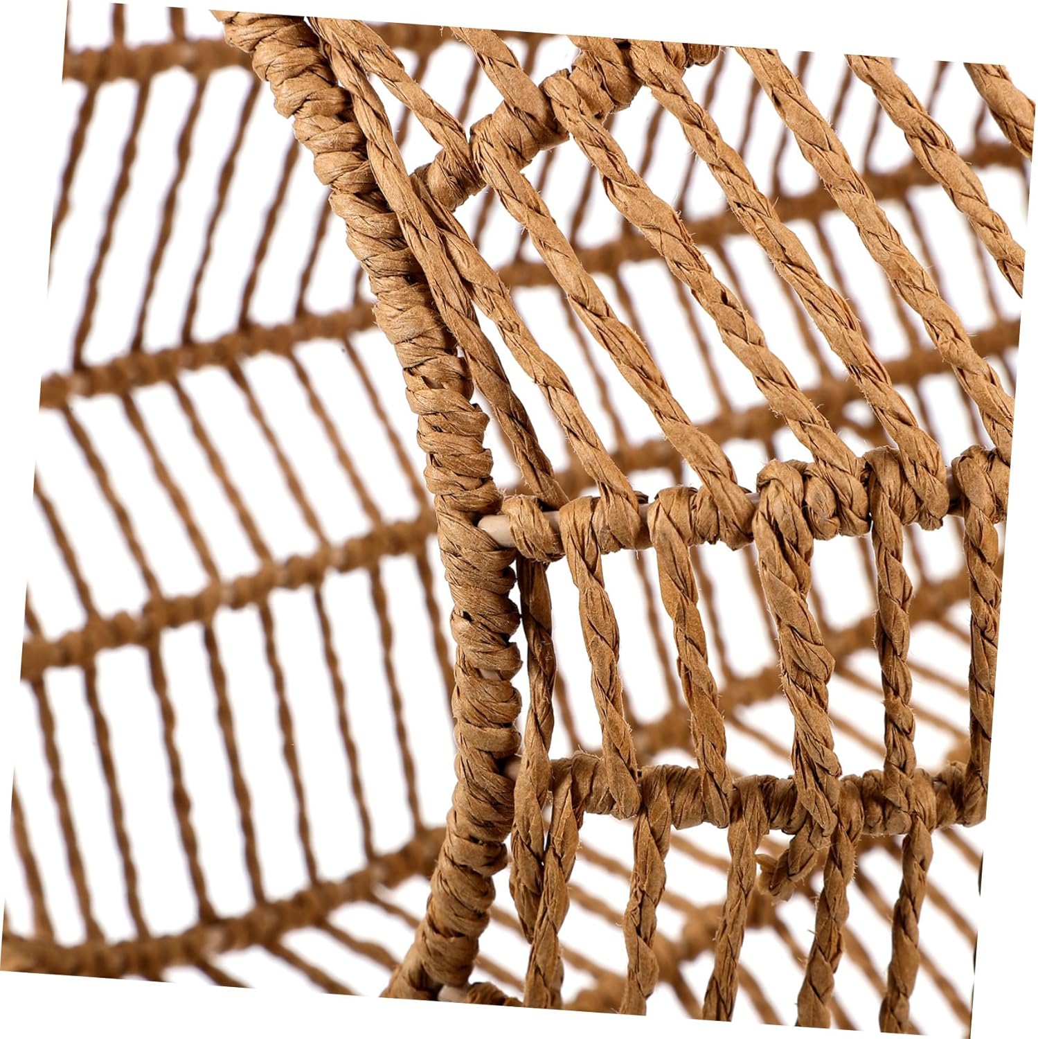 DOITOOL Rattan Woven Lamp Shade Pendant Light Cover Rustic Decorative Lampshade for Ceiling Lights Coffee Easy to Install Lightweight Natural Atmosphere