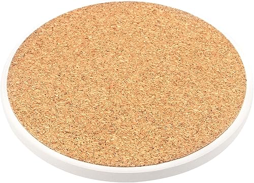 Miniatura 5 de Paquete de 96 posavasos de cerámica en blanco de 4 pulgadas, 48 azulejos de cerámica con 48 posavasos de corcho para pintura, manualidades y