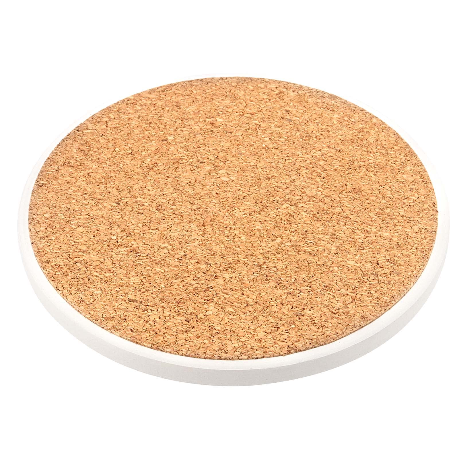 Confezione da 48 sottobicchieri in ceramica vuoti da 10,2 cm, con supporto in sughero, sottobicchieri in ceramica per pittura, artigianato fai da te e decorazioni