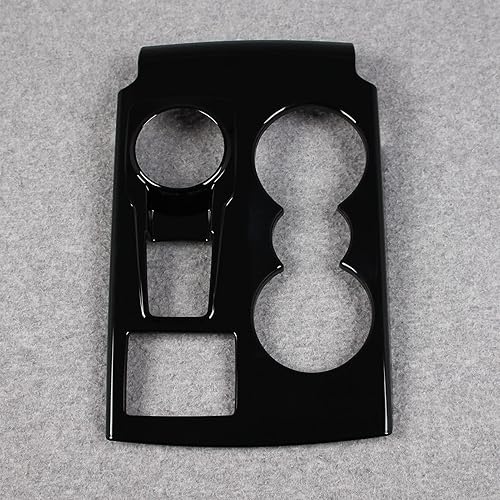 Miniatura 3 de Beautost Ajuste para Ford Bronco Sport 2021 2022 2023 2024 Pomo de palanca de cambios Consola Panel Soporte de Copa Moldura (Piano Negro)