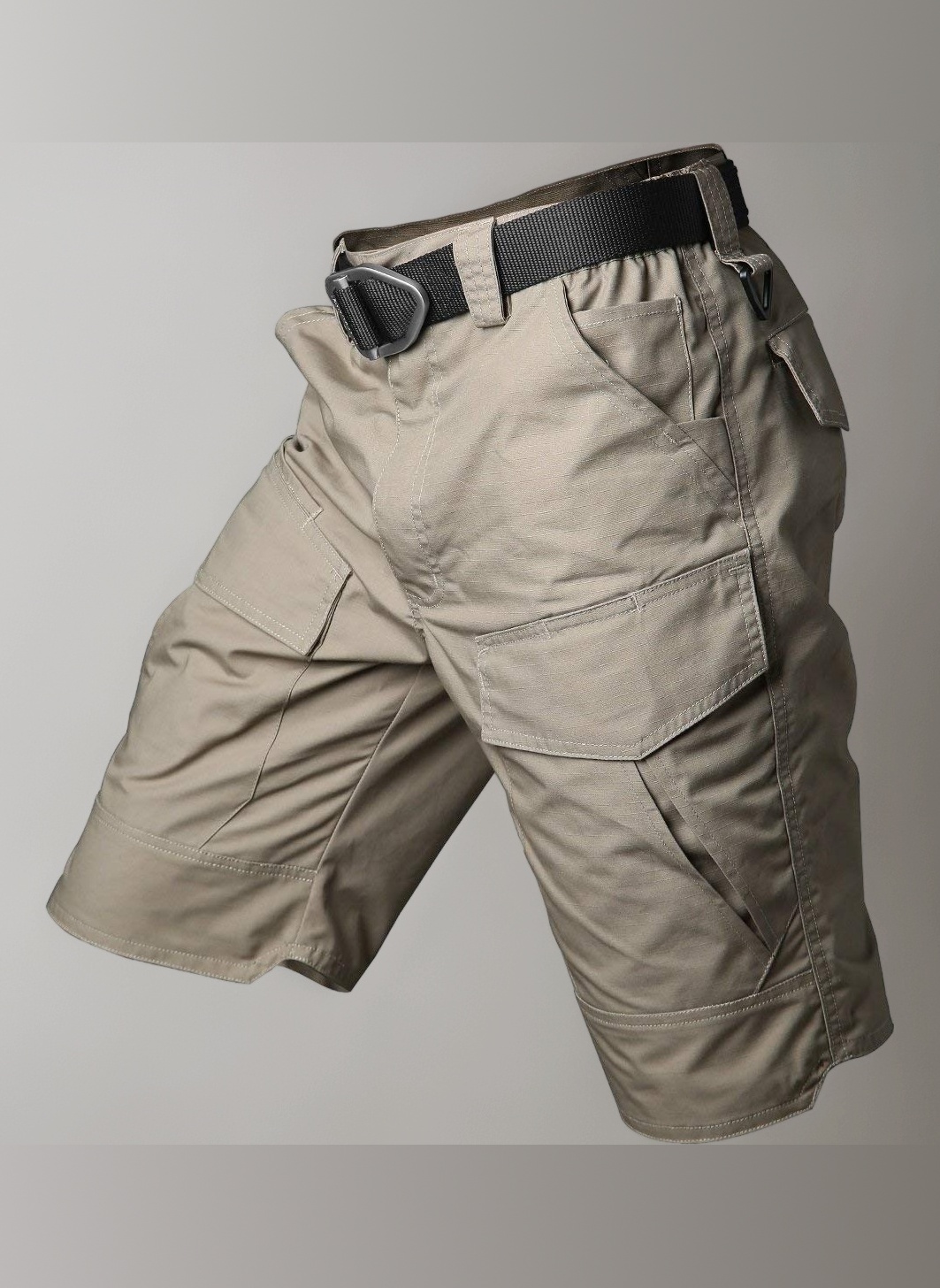 Men's Tactical Cargo Shorts Rip-Stop Camouflage Military Outdoor Hiking Casual Shorts with Multi Pockets