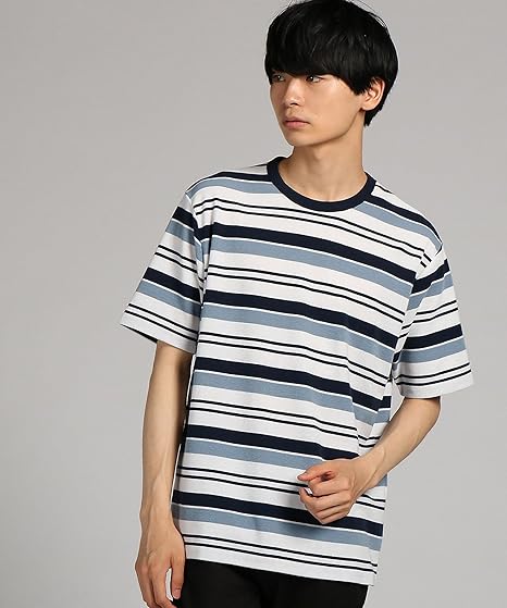 Amazon Back Number バックナンバー ストレッチマルチボーダー半袖tシャツ メンズ Tシャツ カットソー 通販