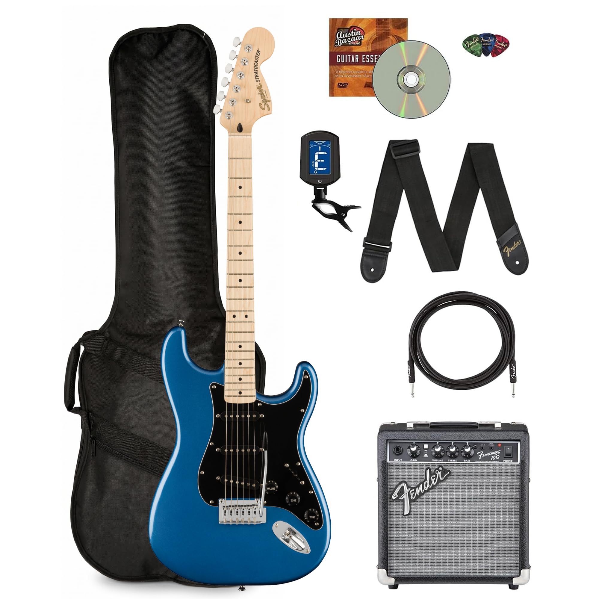 Amazon.com: Fender Squier Affinity Stratocaster - Lake Placid Blue