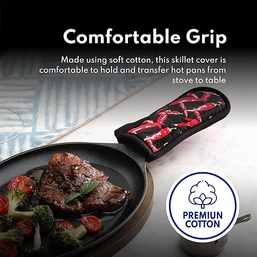 Miniatura 9 de New Star Foodservice 1028744 - Juego de 6 fundas para mango de sartén caliente de grado comercial, soporte para mango de mango caliente, mango de