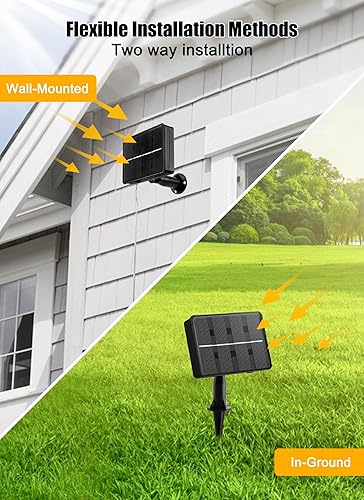 Miniatura 4 de Minetom Paquete de 2 tiras de luces de Navidad para exteriores alimentadas por energía solar, luces de lluvia de meteoritos de 6 pulgadas, 10 tubos,