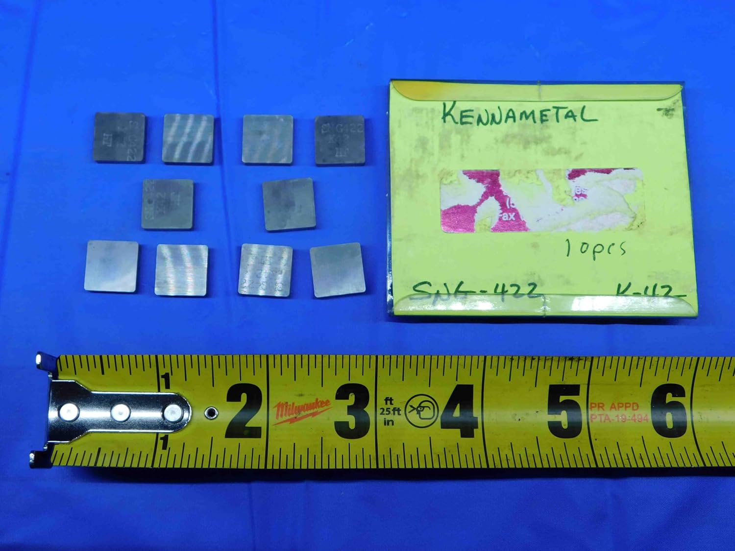 10pcs New KENNAMETAL SNG-422 K-42 Carbide MILLING Inserts USA Made INDEXABLE - BR4474RDT