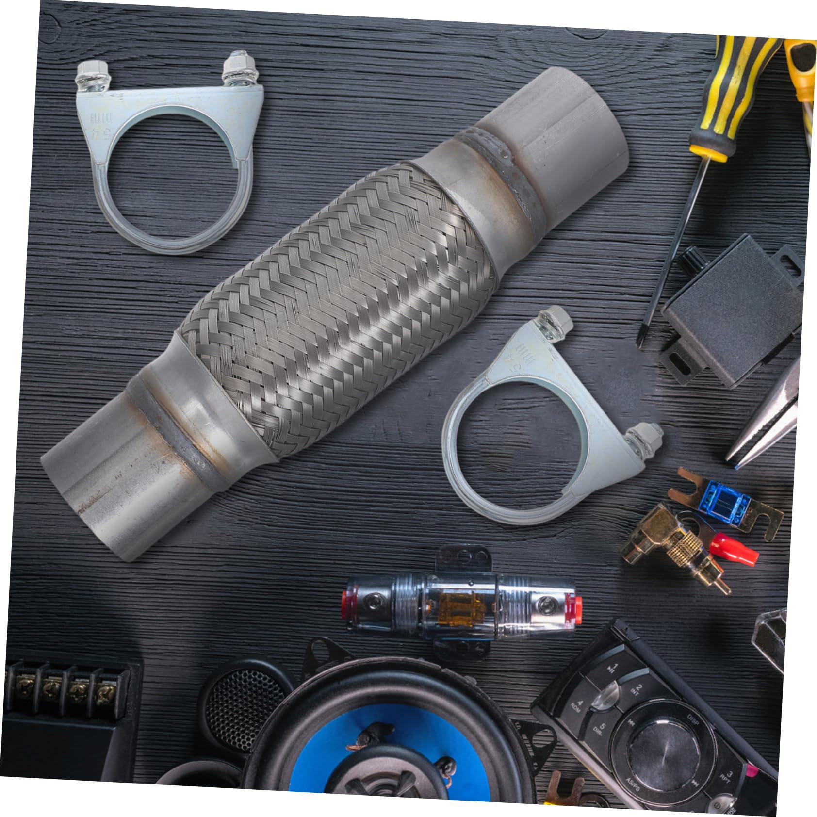 Kfz Flexrohr 1 Satz Edelstahl 201 Silber für Auto Reparatur