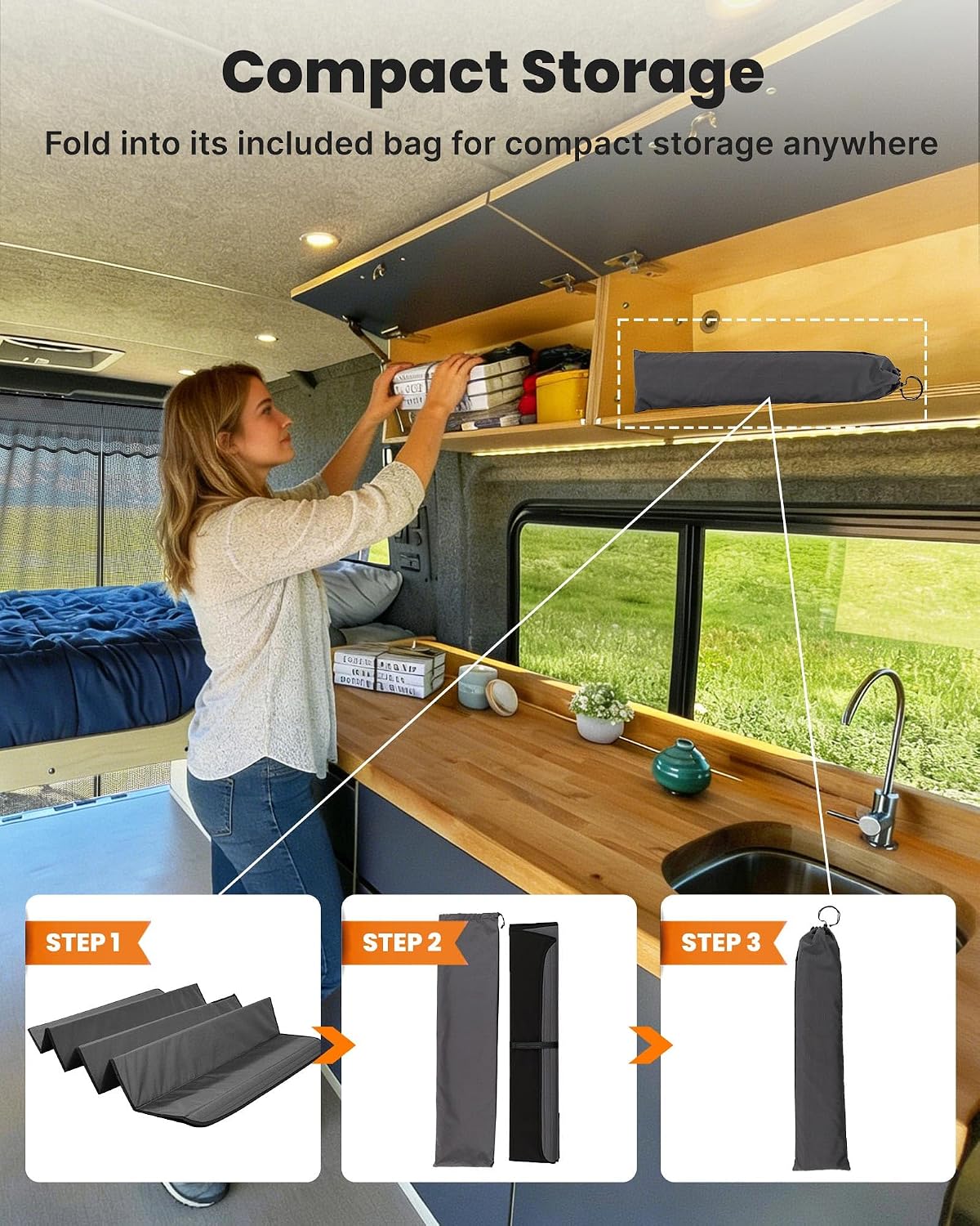 MELIPRON Van Windshield Covers Fit for RAM Promaster 1500/2500/3500 2014-2026, Blackout Privacy & Thermal Insulation Window Cover for Van Life & Camping, Custom Fit, Easy Install, Gray