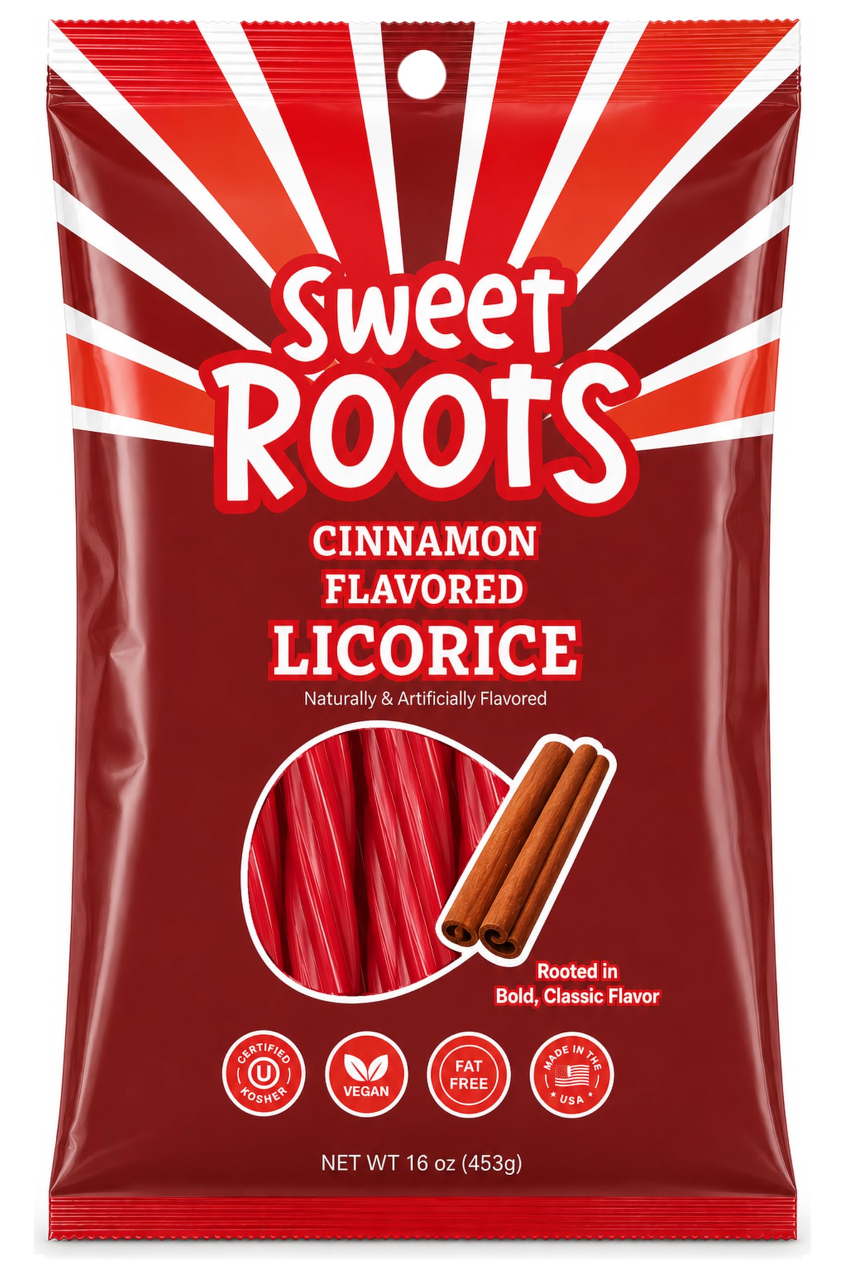 Sweet Amazon.com : Sweet Roots Cinnamon Licorice Twists – 1 Bag (16 oz