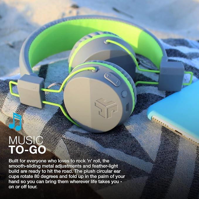 JLab Neon Wireless On-Ear Headphones A microphone for phone calls and a battery that lasts 35 hours