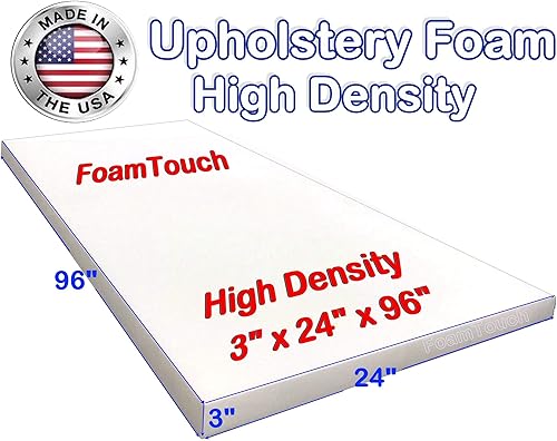 Miniatura 2 de FoamTouch Espuma de tapicería 3x24x96HDF 24x96, 1 unidad (paquete de 1), color blanco