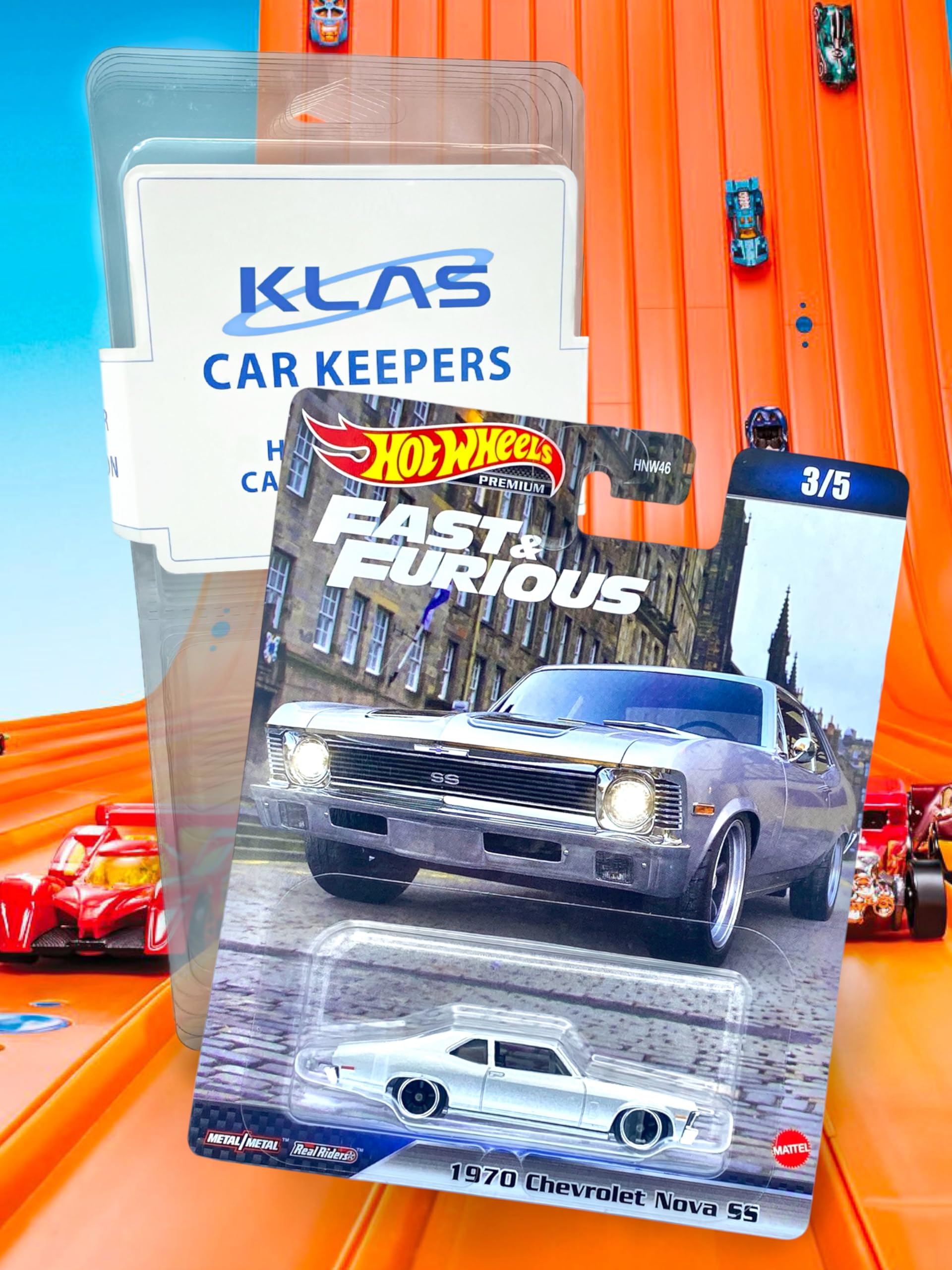 Hot Wheels, 1970 Chevrolet Nova SS (Silver), Fast & Furious 3/5-2024, (Premium Car Culture Real Riders) - Image 2