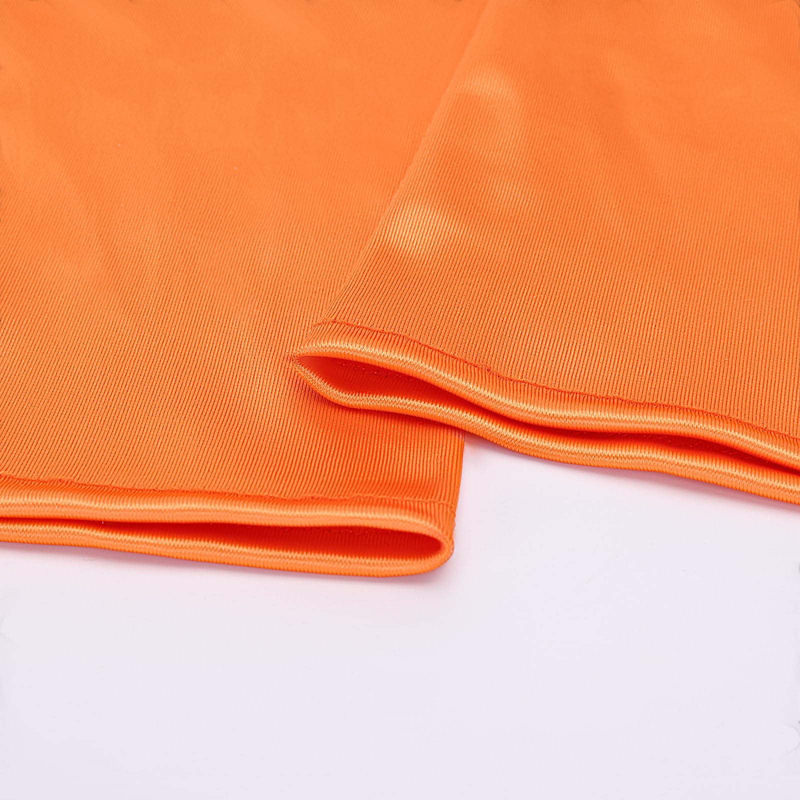 Lansian Long Opera Party Gloves for Women 1920s 20s Satin Gloves Costumes Elbow Length Bridal Evening Dress, 21 inches: Orange