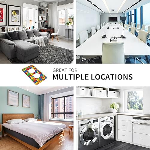 Miniatura 8 de Placa de pared de ladrillos coloridos para interruptor de luz