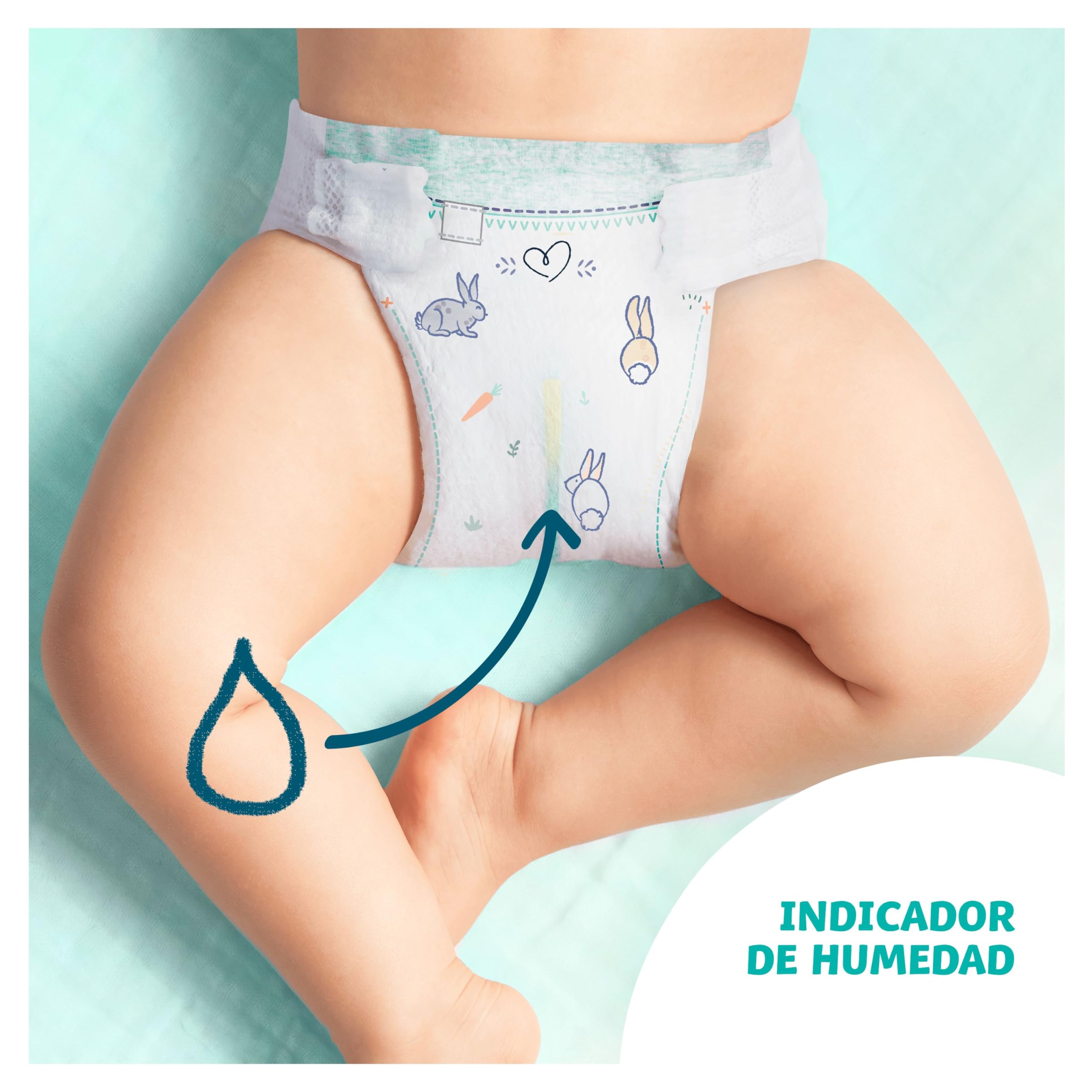 Dodot Pañales Bebé Cuidado Total Talla 2 (4-8 kg), 168 Pañales, Suave Protección de la Piel con Ingredientes de Origen Vegetal