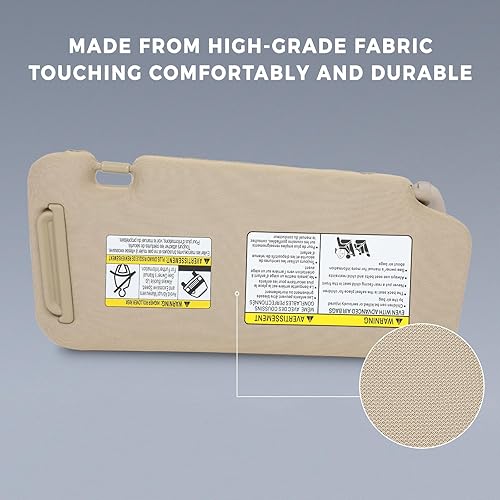 Miniatura 3 de SCITOO Left Driver Side Sun Visor Assembly fit for 2005-2013 for Chevrolet Cruze Black Car Sun Visor 8231006-LH with Sunroof