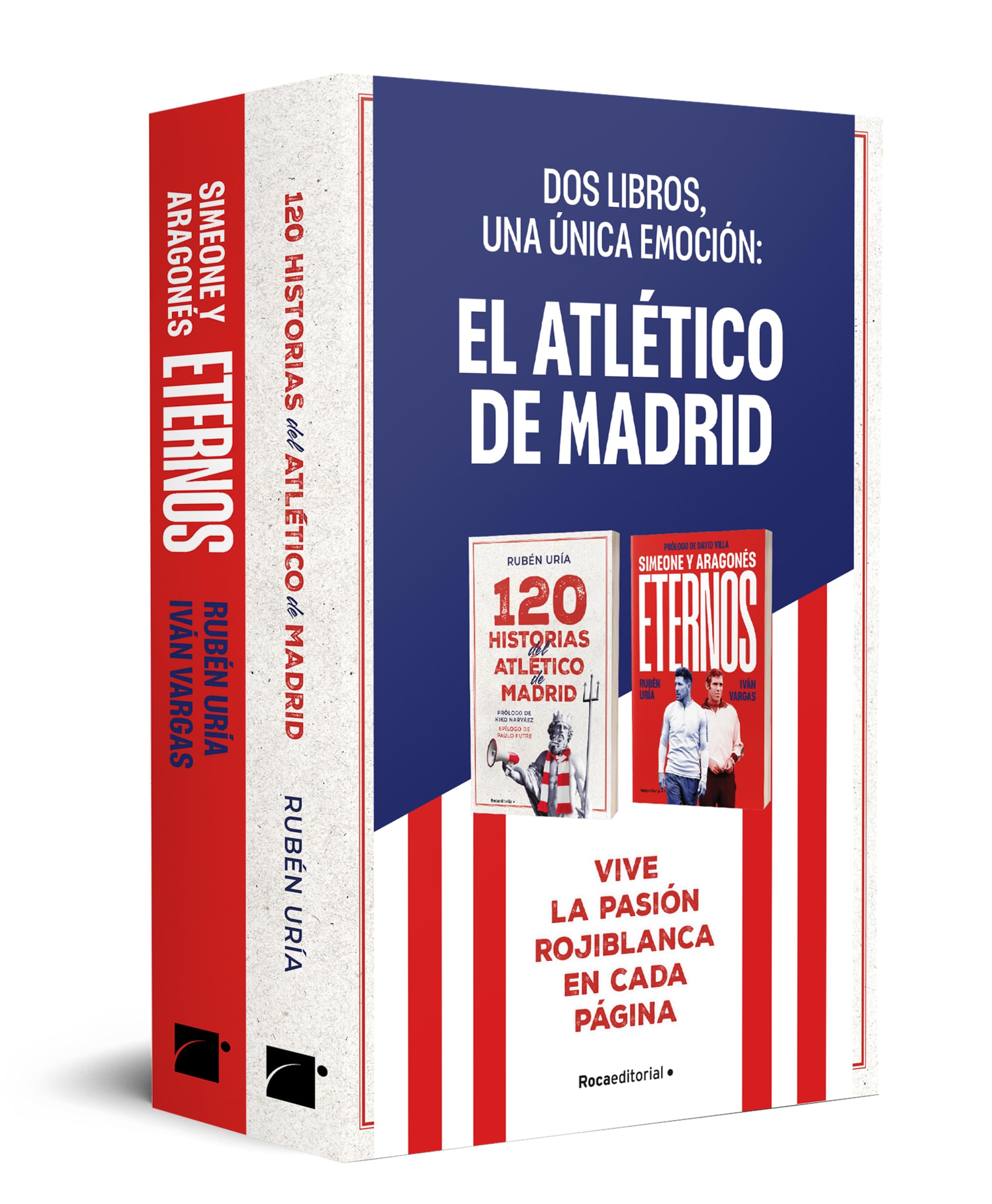 El Atlético de Madrid (pack con: 120 historias del Atlético de Madrid | Eternos: Simeone y Aragonés): Dos libros, una única emocion. Vive la pasión rojiblanca en cada página (Córner)