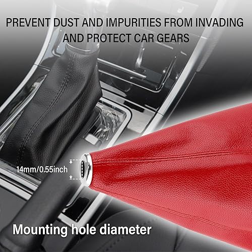 Vista 33 de Salior Funda de cuero para palanca de cambios de automóvil, accesorios para decoración interior de automóvil, funda universal a prueba de polvo