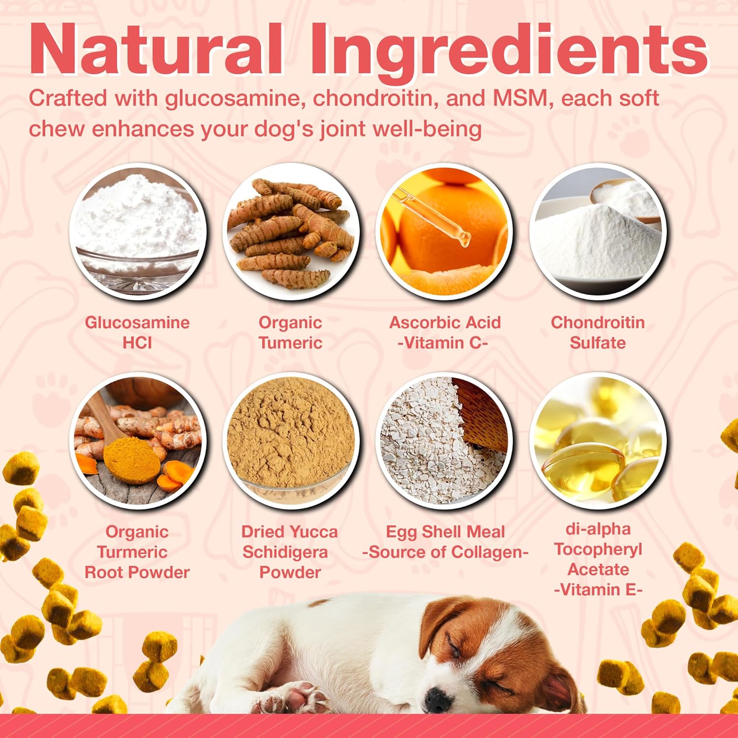Arthritis Dog Joint Chews| Glucosamine, Chondroitin, Omega-3| MSM Support for Healthy Joints| 120ct Veterinarian Formulated Soft Chews| Up to 4-Month Supply