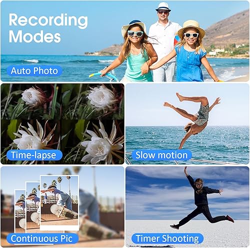 Miniatura 6 de Videocámara 4K 60FPS 48MP UHD Vlogging Cámara para YouTube, cámara para vlogging, grabación de video con zoom digital 18X con micrófono Lavalier