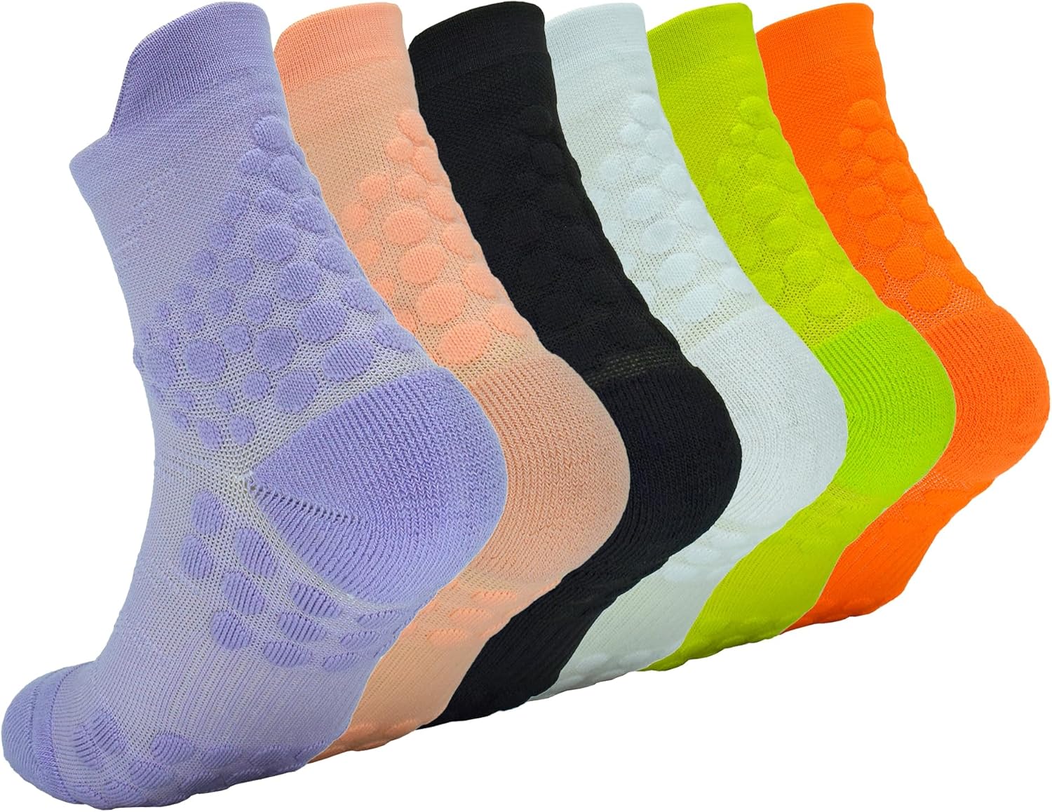 Athletic Ankle Socks 6Pack Thick Protective Sport Comfort Cushioned Running Crew Towel Socks 6-10 (US, Alpha, One Size, Regular, Regular, Style A)