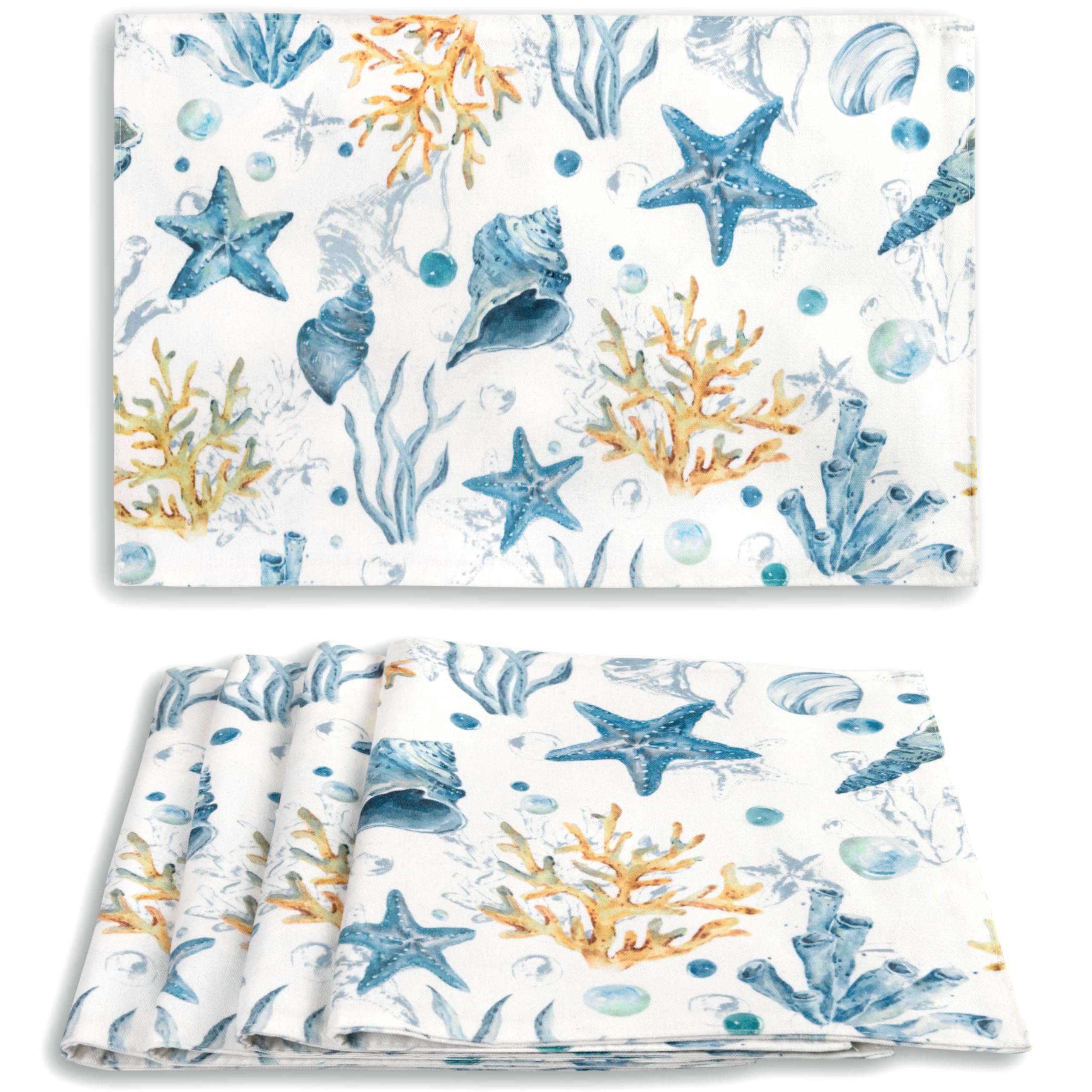 Tischsets 4er-Set – 30,5 X 45,7 Cm, Tannenzapfen-Muster, Waschbar, Rustikal (Grün)