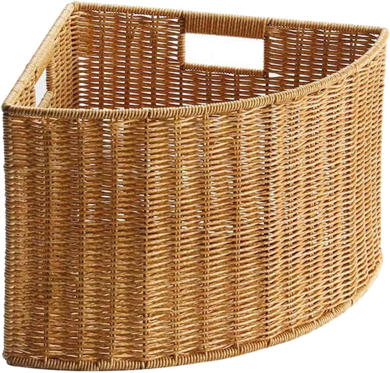 Corner Storage Basket Narrow Space Bin Versatile Opening Top Triangle Storage Box Woven Organizer for Living Room Books