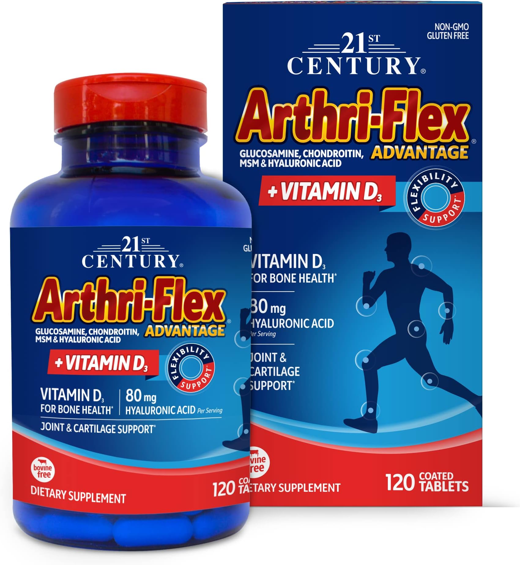 21st CenturyArthri-Flex Advantage + Vitamin D3, 120 Coated Tablets