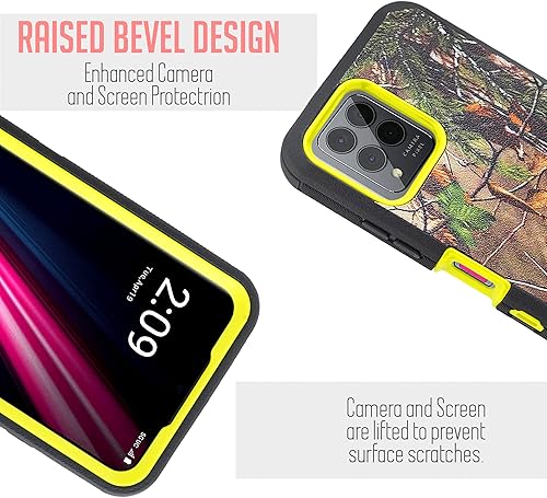 Miniatura 3 de Funda para T-Mobile Revvl 6 Pro 5G, funda para teléfono con protector de pantalla integrado, clip giratorio para cinturón, protección de cuerpo