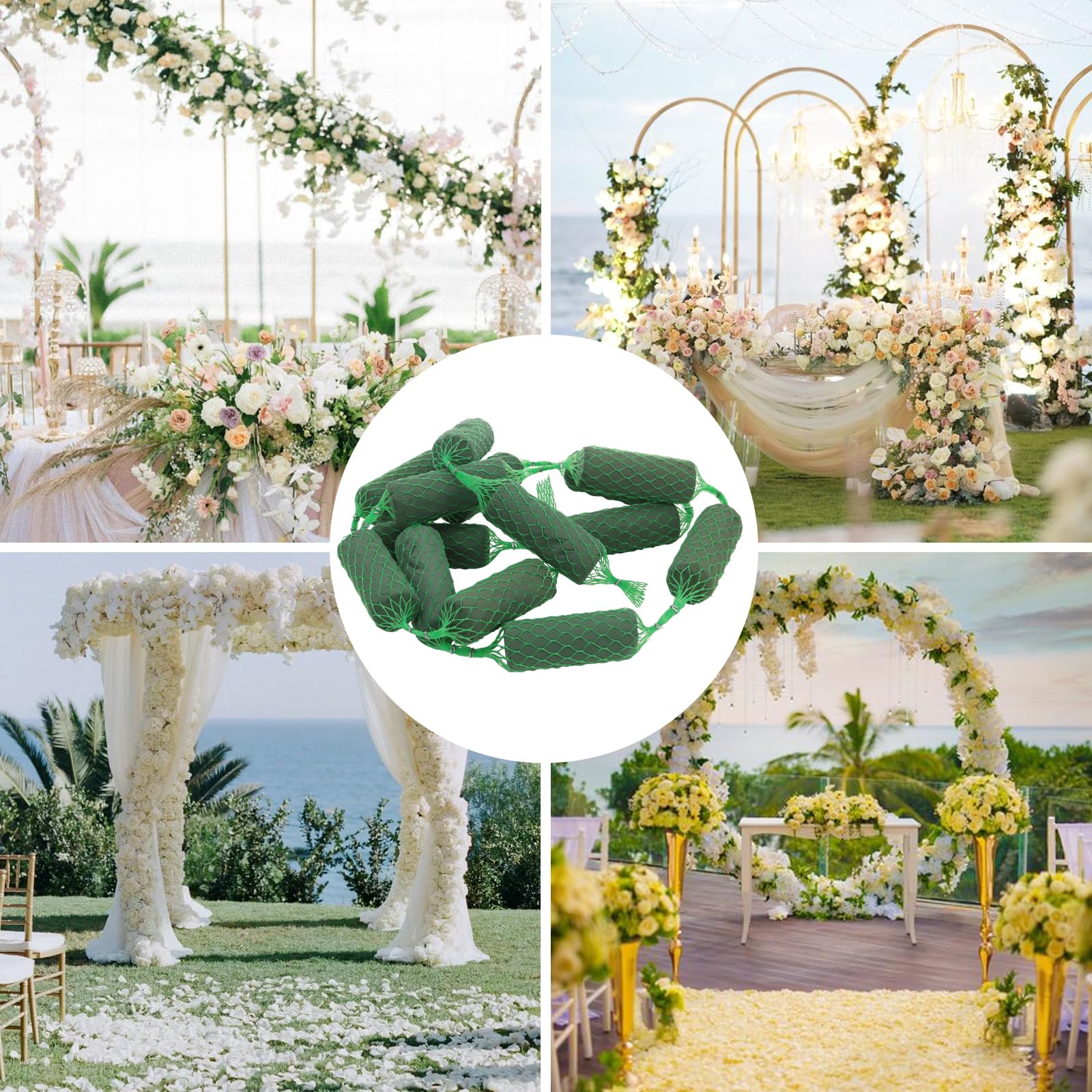 MOUYAT Confezione da 28 ghirlande in schiuma per fioristi, kit di blocchi di spugna per fiori in schiuma per composizioni floreali, decorazioni per matrimoni