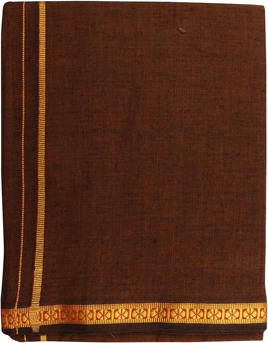 Stylesindia Fancy Border Colored Single Layer Pentex Dhoti Mundu Vesti 2.0mts