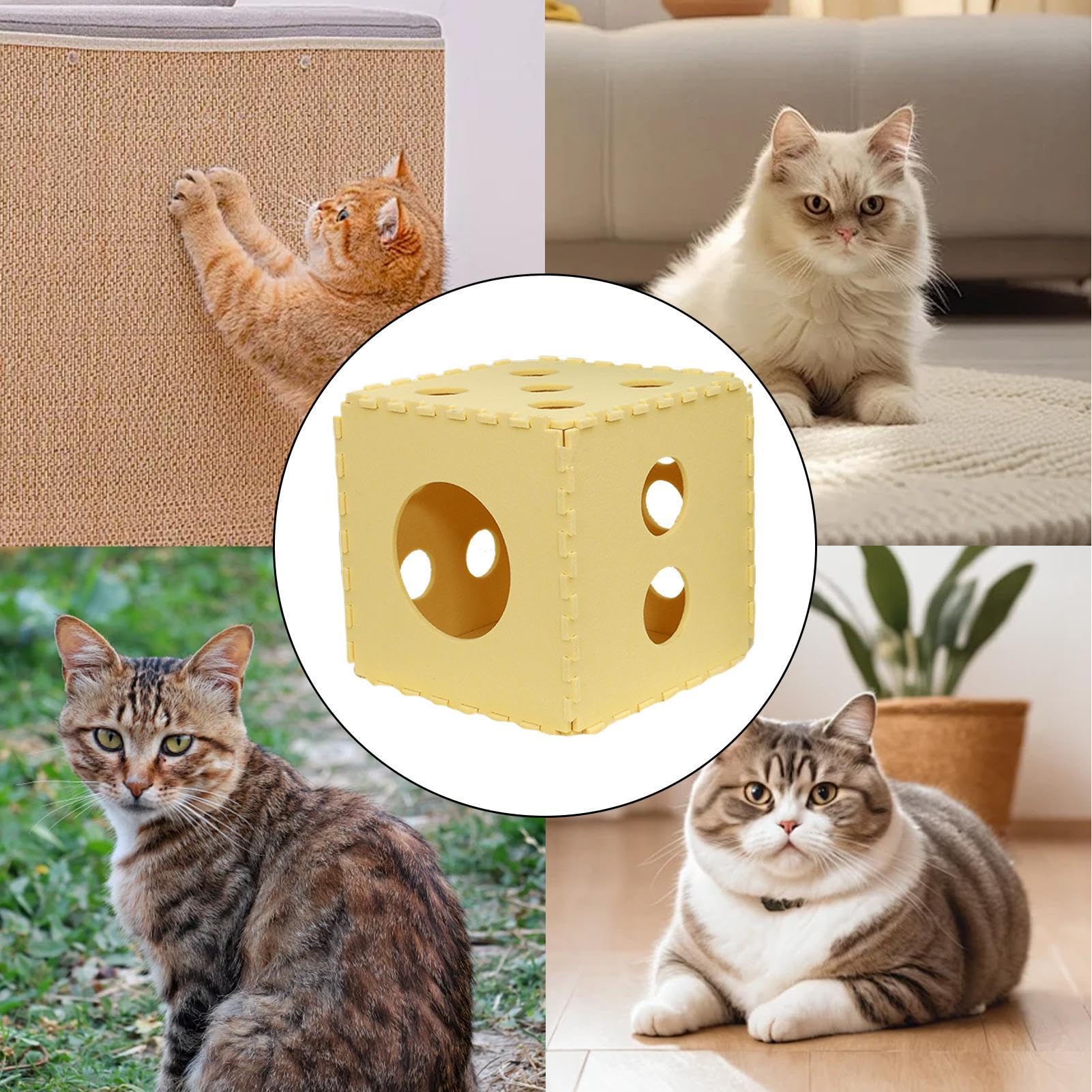 Casa para Gatos | Cueva de Cama para Gatos con Forma de Rompecabezas Transpirable, Cubo Plegable para Gatos, escondite Lavable para Gatos, Casas y condominios para Todos los Gatos y Perros pequeños | Cama Tipo Cueva Para Gatos Casas Condominios Lavable Ra