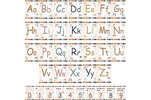 36 Pcs Boho Alphabet Number Bulletin Board Set