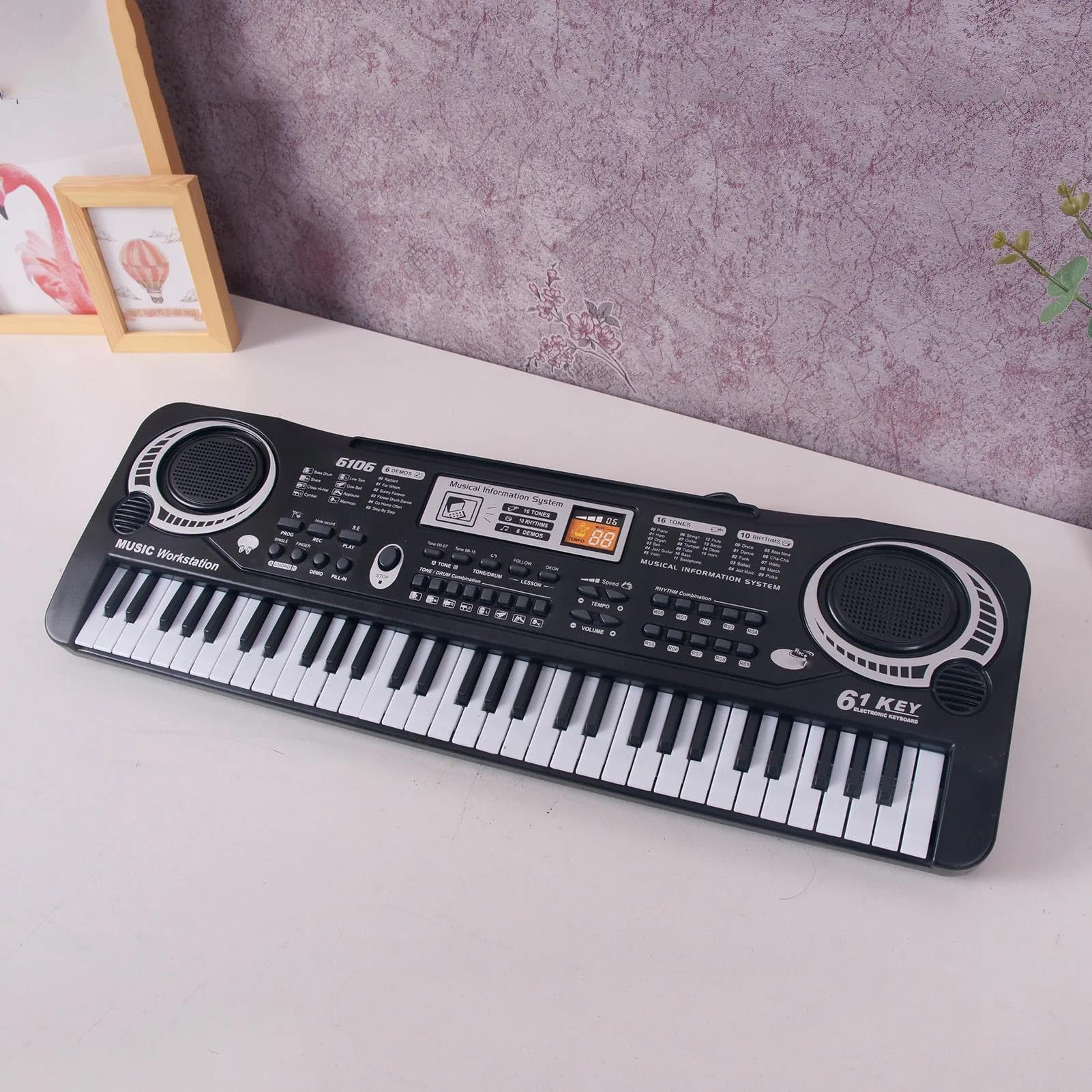Elektroniczny Instrument Fortepianowy Przenośna 61 Klawiszowa Klawiatura Fortepianu Elektronicznego Z Mikrofonem Profesjonalna Wydajność