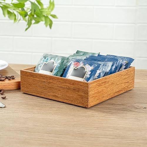 Miniatura 3 de Restaurantware Eco Display - Contenedor de condimentos de bambú de 7 x 7 x 2 pulgadas, 1 caja grande para especias  resistente a las astillas, para