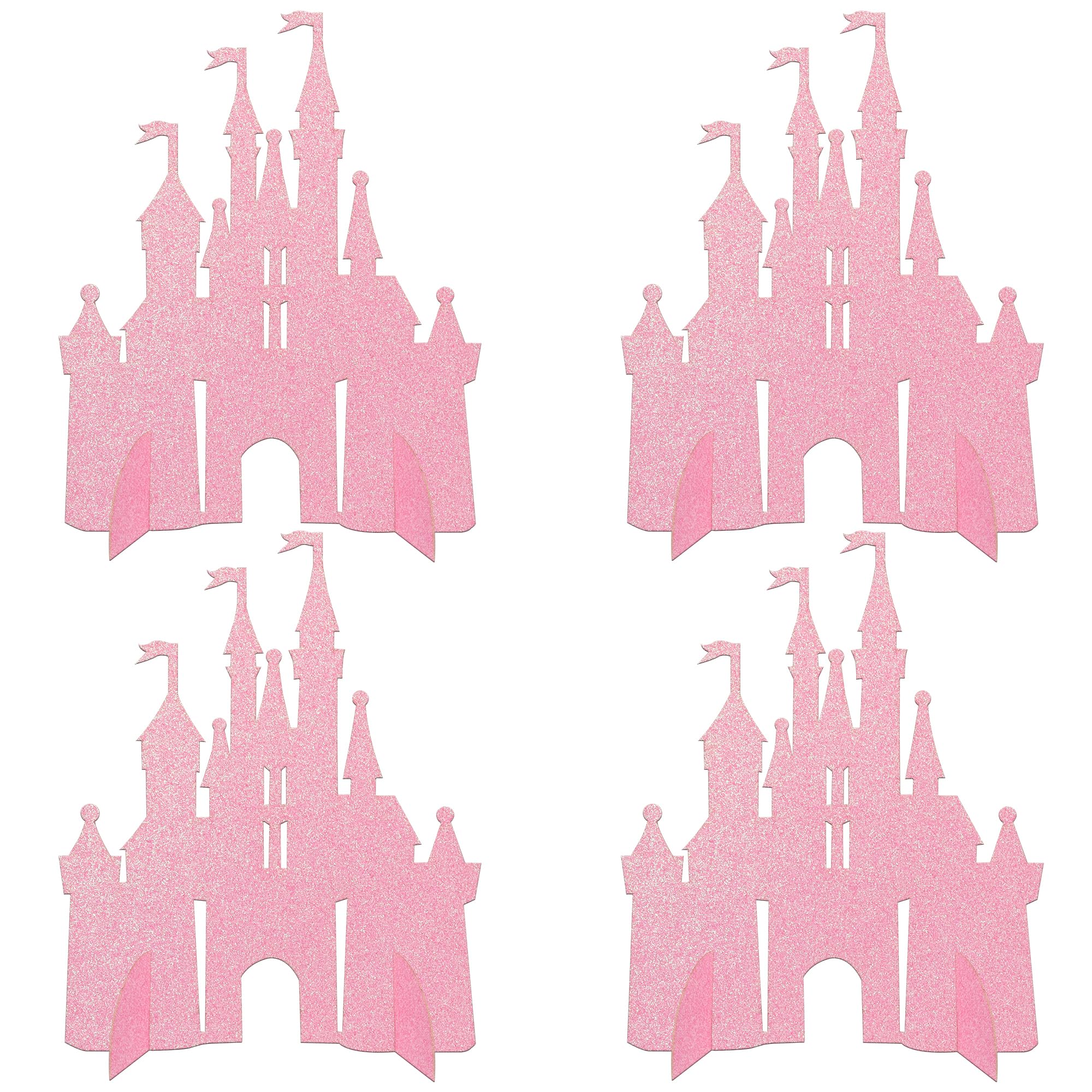 4 Pack Princess Castle Honeycomb Table Centerpiece Celebrating Princess Happy Birthday Table Toppers Centerpieces Decorations for Castle Theme Baby Shower Wedding Table Decorations Supplies